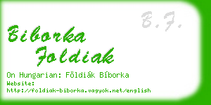 biborka foldiak business card